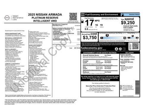 Used 2025 Nissan Armada Platinum Reserve AWD/4WD image 44