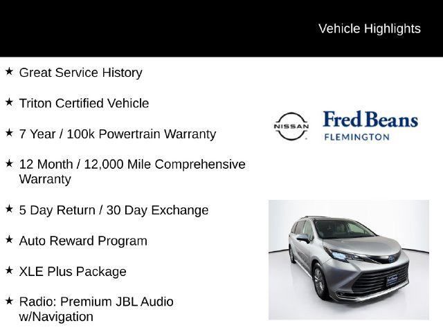 Used 2022 Toyota Sienna XLE w/ XLE Plus Package FWD image 6