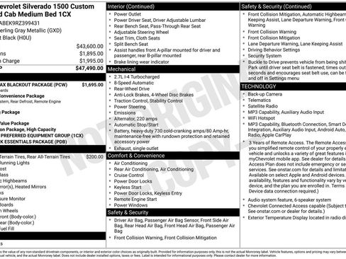 Certified 2024 Chevrolet Silverado 1500 Custom w/ Turbomax Blackout Package RWD image 35