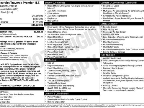 Used 2020 Chevrolet Traverse Premier w/ Redline Edition FWD image 44