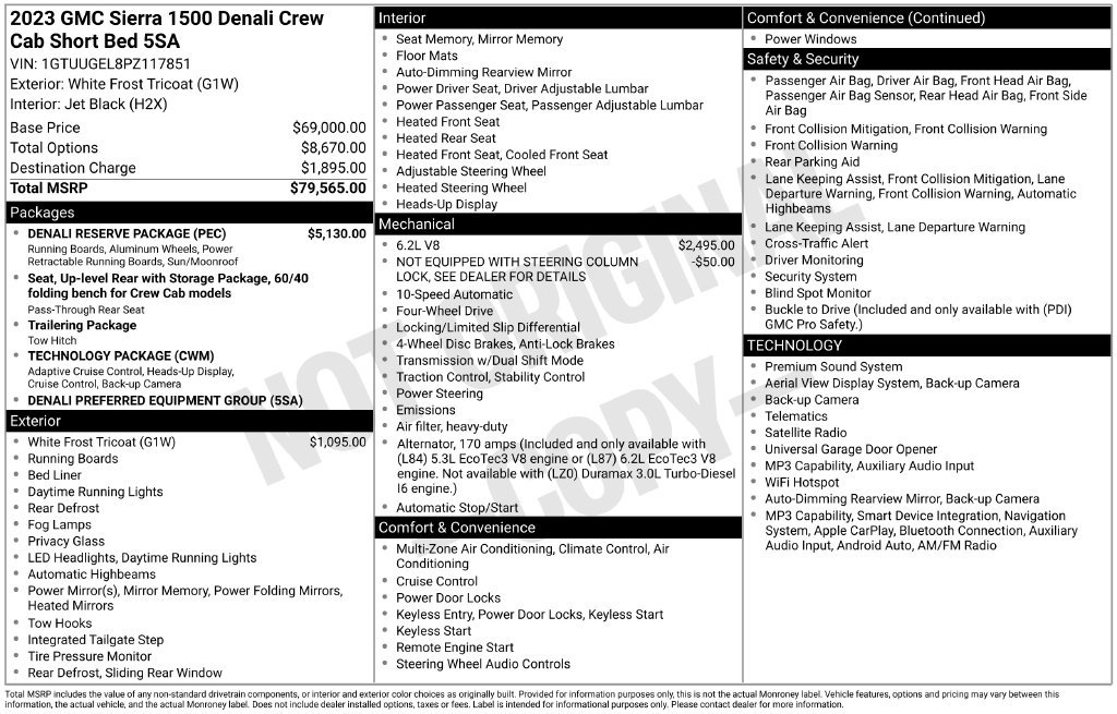 Used 2023 GMC Sierra 1500 Denali w/ Denali Reserve Package AWD/4WD image 40