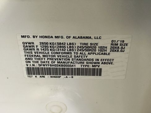 Used 2019 Honda Pilot Elite image 12