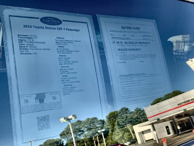 Certified 2024 Toyota Sienna XSE FWD image 46