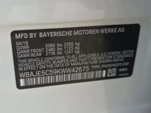 Used 2019 BMW 540i w/ Convenience Package RWD image 53