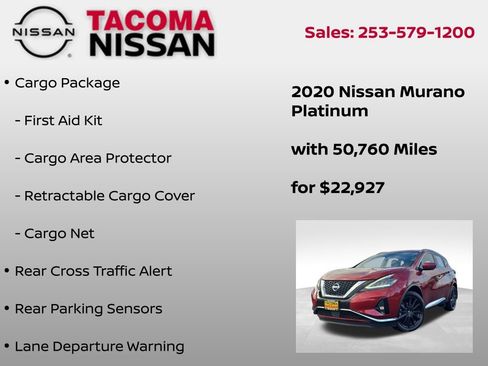 Used 2020 Nissan Murano Platinum w/ Cargo Package image 6