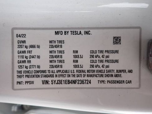Used 2022 Tesla Model 3 Long Range AWD/4WD image 14