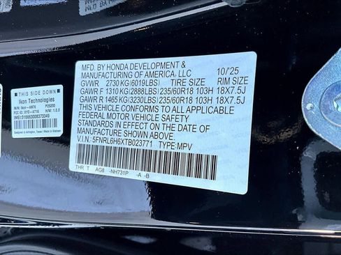 New 2026 Honda Odyssey EX-L image 19