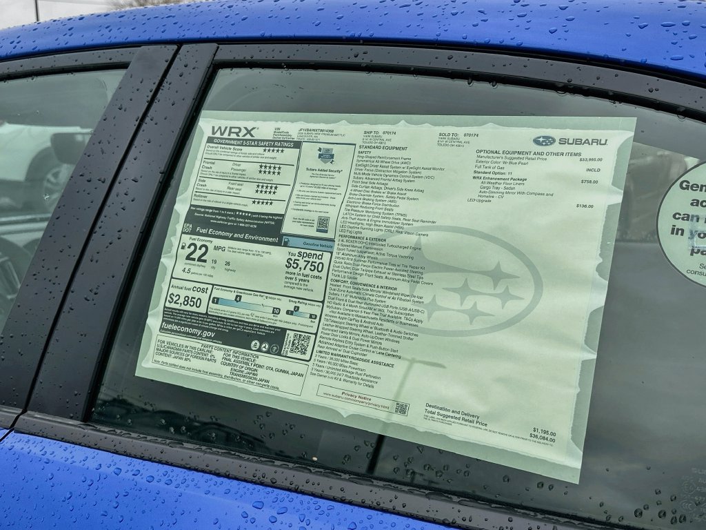 New 2026 Subaru WRX Premium AWD/4WD image 12