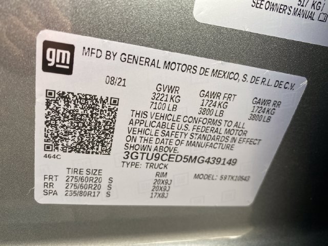 Used 2021 GMC Sierra 1500 Elevation w/ LPO, Elevation Black Package AWD/4WD image 25