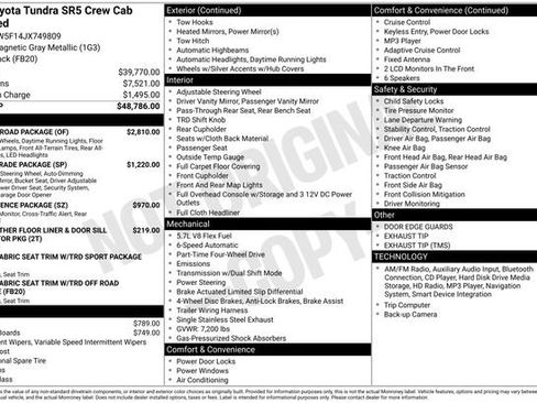 Used 2018 Toyota Tundra SR5 w/ TRD Off Road Package image 7