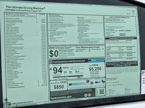 Used 2025 BMW i4 xDrive40i w/ Driving Assistance Package image 28