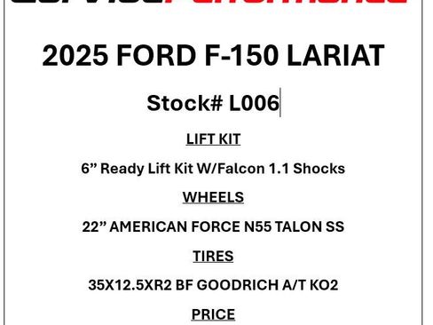 Used 2025 Ford F150 Lariat w/ Equipment Group 502A High AWD/4WD image 2