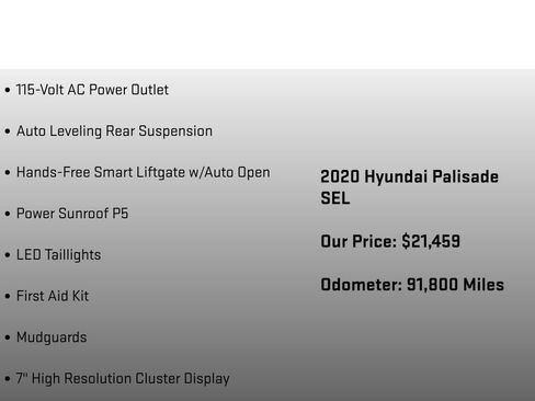 Used 2020 Hyundai Palisade SEL w/ Convenience Package FWD image 24