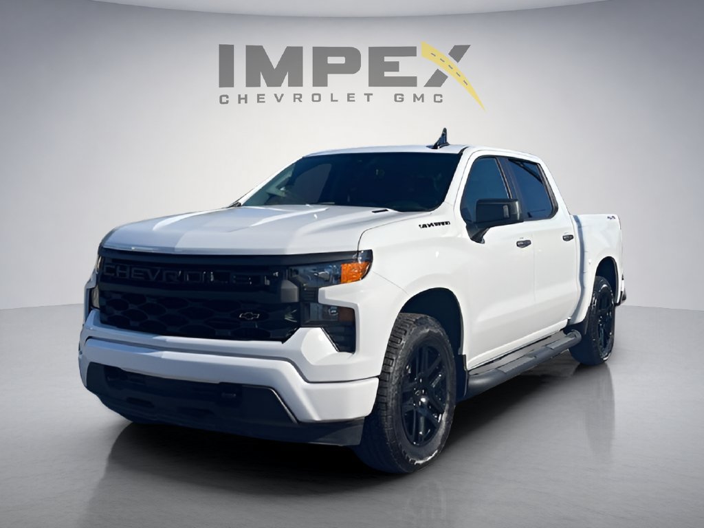 Used 2025 Chevrolet Silverado 1500 Custom w/ Turbomax Blackout Package AWD/4WD image 1