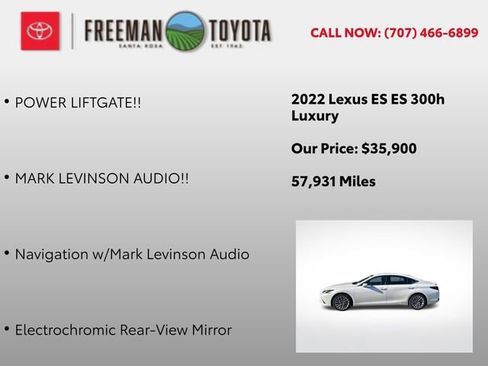 Used 2022 Lexus ES 300h w/ Luxury Package image 7