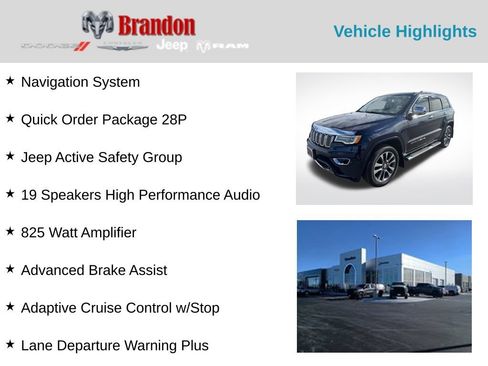 Used 2017 Jeep Grand Cherokee Overland w/ Jeep Active Safety Group AWD/4WD image 2
