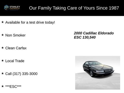 Used 2000 Cadillac Eldorado ESC w/ Comfort/Convenience Pkg image 9