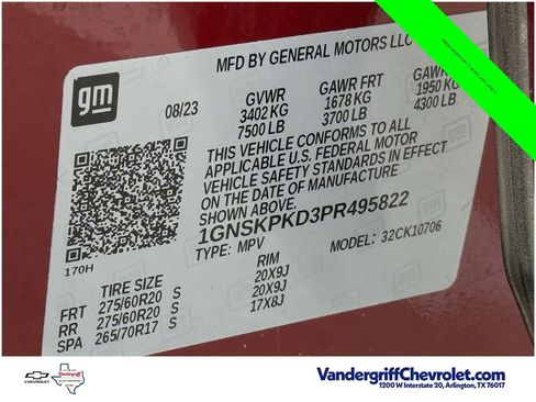Used 2023 Chevrolet Tahoe Z71 w/ Luxury Package AWD/4WD image 27