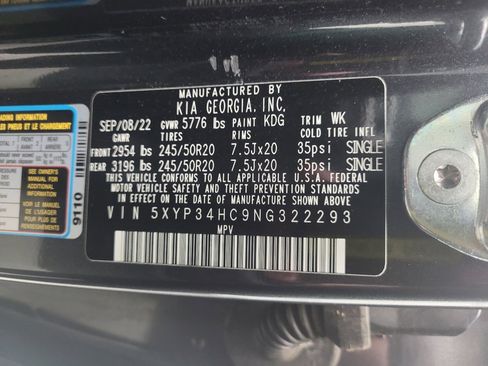 Used 2022 Kia Telluride EX w/ EX Premium Package FWD image 33
