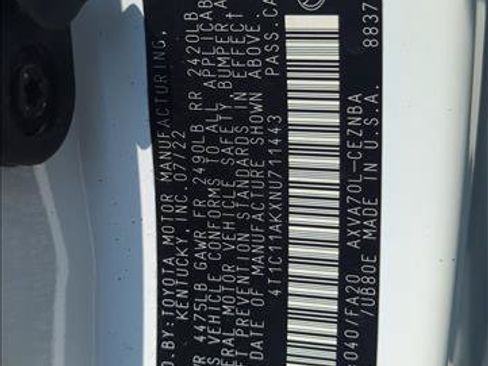 Certified 2022 Toyota Camry LE FWD image 27