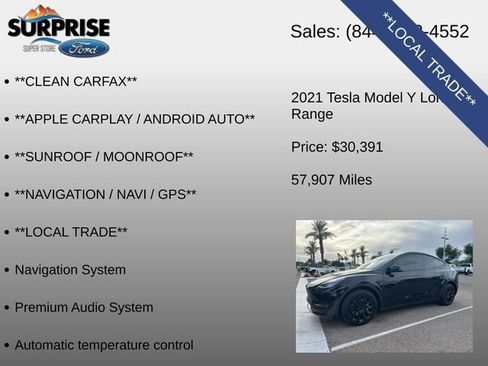 Used 2021 Tesla Model Y Long Range AWD/4WD image 7