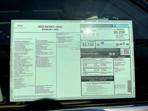 Certified 2025 INFINITI QX80 Sensory image 26