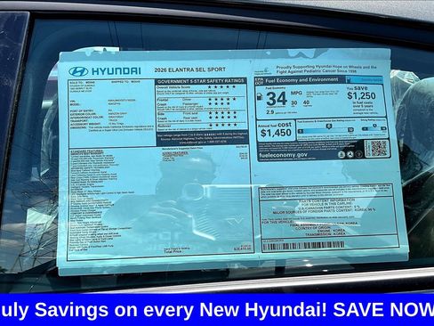 New 2026 Hyundai Elantra Sport FWD image 15