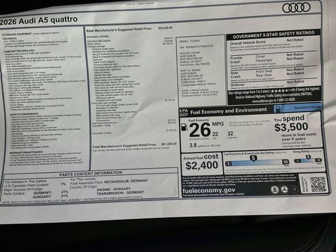 New 2026 Audi A5 2.0T Prestige AWD/4WD image 47