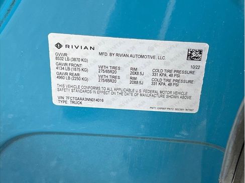 Used 2022 Rivian R1T Adventure AWD/4WD image 20