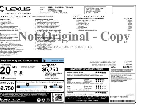 Used 2023 Lexus IS 500 RWD image 58