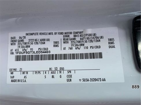 Used 2020 Ford F550 2WD Regular Cab Super Duty image 18