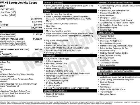 Used 2024 BMW X6 M60i w/ Executive Package image 39