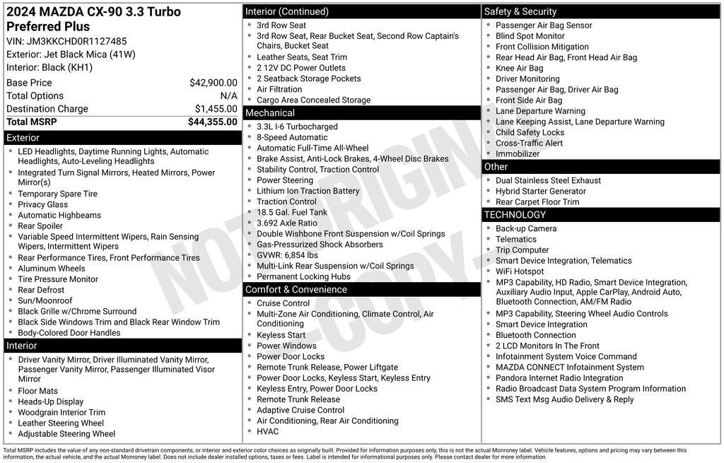 Certified 2024 MAZDA CX-90 3.3 Turbo w/ Preferred Plus AWD/4WD image 11