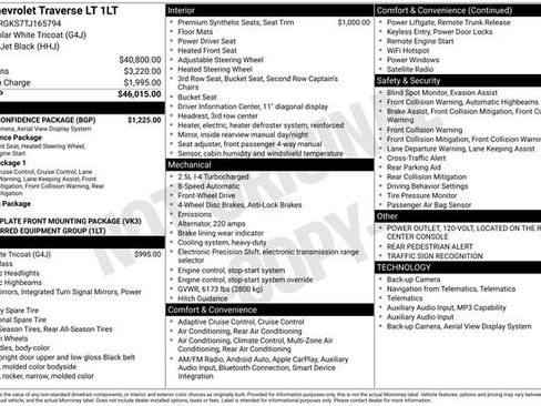 Used 2026 Chevrolet Traverse LT w/ Driver Confidence Package FWD image 11