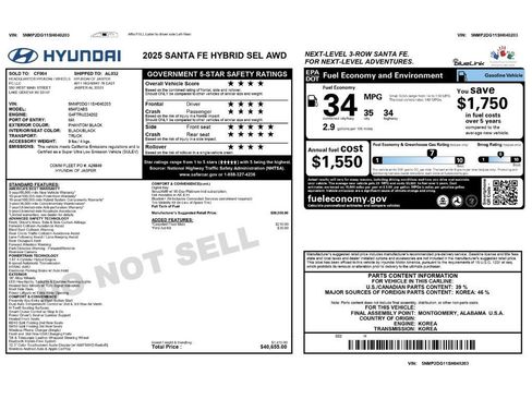 Used 2025 Hyundai Santa Fe SEL AWD/4WD image 2