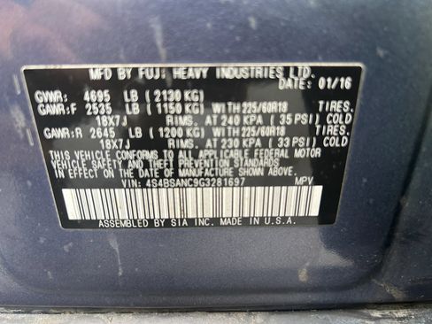 Used 2016 Subaru Outback 2.5i Limited AWD/4WD image 22