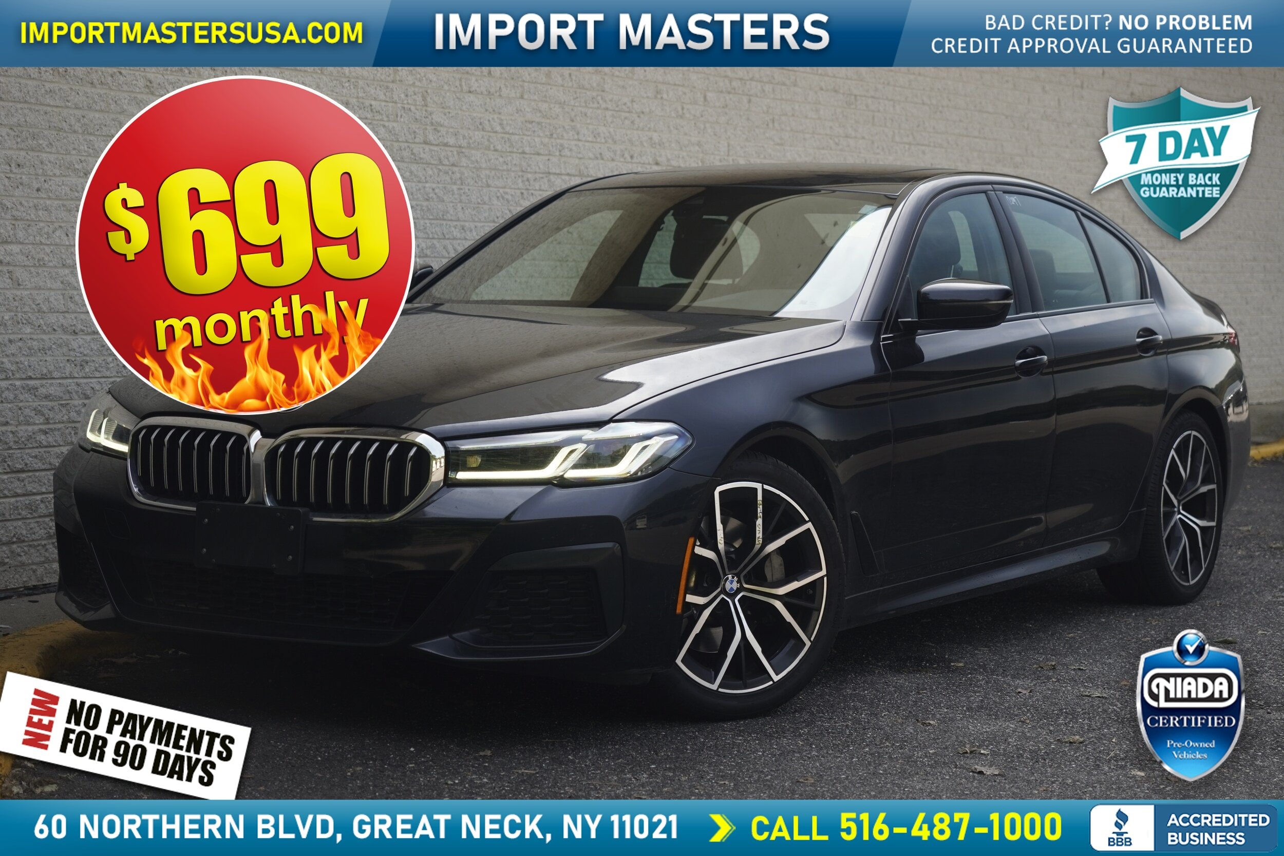 Used 2021 BMW 530i w/ M Sport Package RWD image 1