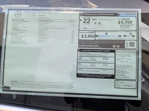 New 2026 Mercedes-Benz GLE 350 GLE 350 image 16