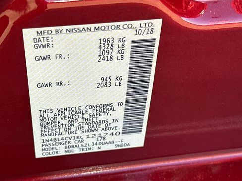 Used 2019 Nissan Altima 2.5 SR w/ SR Premium Package image 35