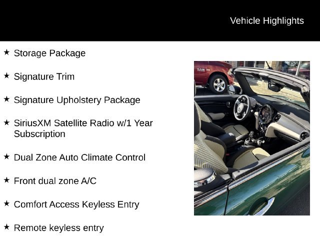 Used 2024 MINI Cooper Convertible w/ Signature Upholstery Package FWD image 2