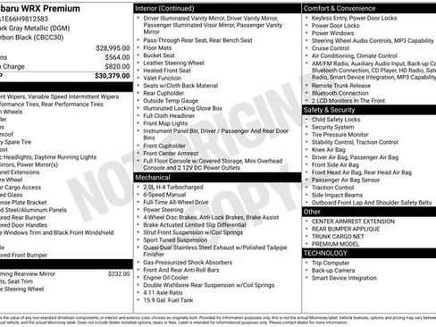 Used 2017 Subaru WRX Premium image 15