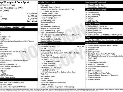 Used 2023 Jeep Wrangler Unlimited Sport AWD/4WD image 4