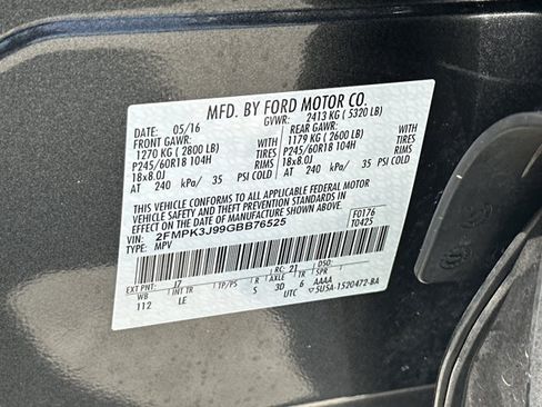 Used 2016 Ford Edge SEL w/ Equipment Group 201A FWD image 38