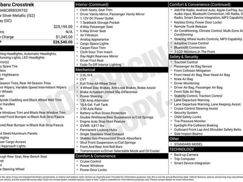 Certified 2024 Subaru Crosstrek 2.0i AWD/4WD image 47