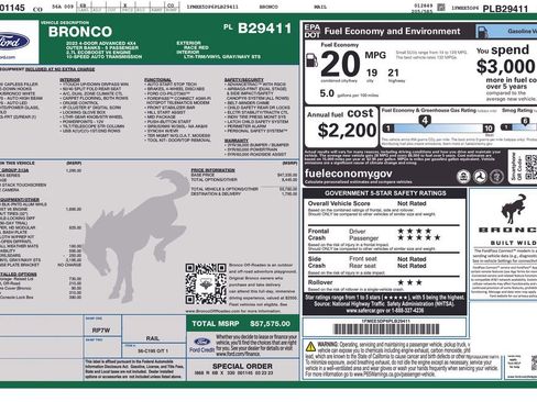 Certified 2023 Ford Bronco Outer Banks AWD/4WD image 47