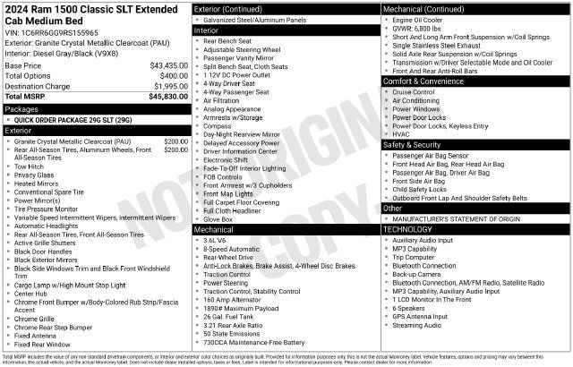 Used 2024 RAM 1500 Classic SLT RWD image 13