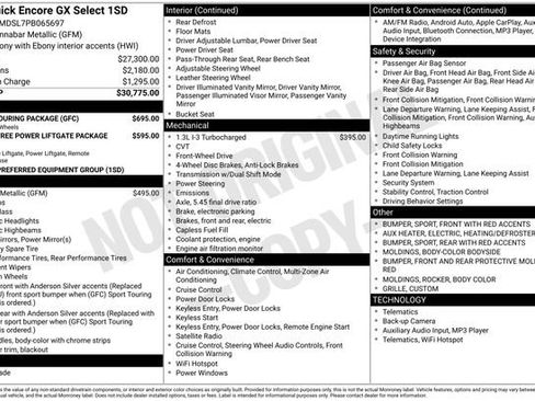 Used 2023 Buick Encore GX Select w/ Sport Touring Package FWD image 7