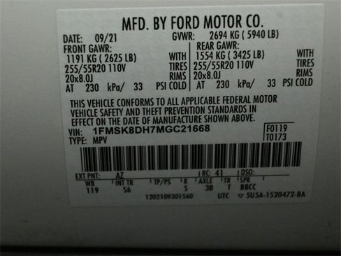 Certified 2021 Ford Explorer XLT w/ Equipment Group 202A image 37