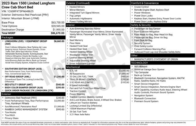 Used 2023 RAM 1500 Limited AWD/4WD image 4