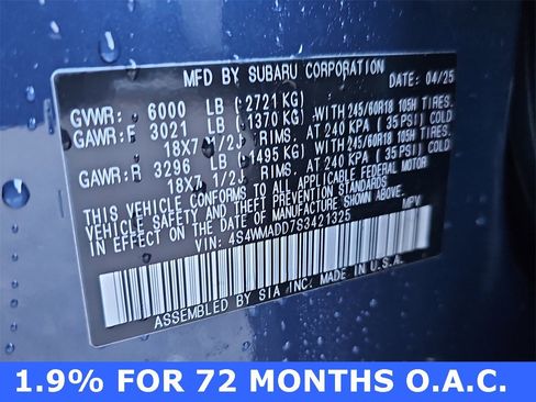 Certified 2025 Subaru Ascent Premium image 37